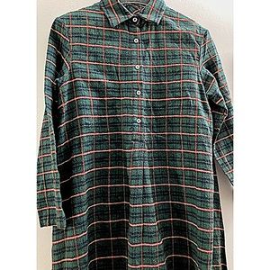 Shein - long sleeves - maternity check shirt dress - size S